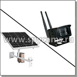 Комплект 3G/4G камеры видеонаблюдения на солнечных батареях «Link Solar NC01G-60W-40AH»